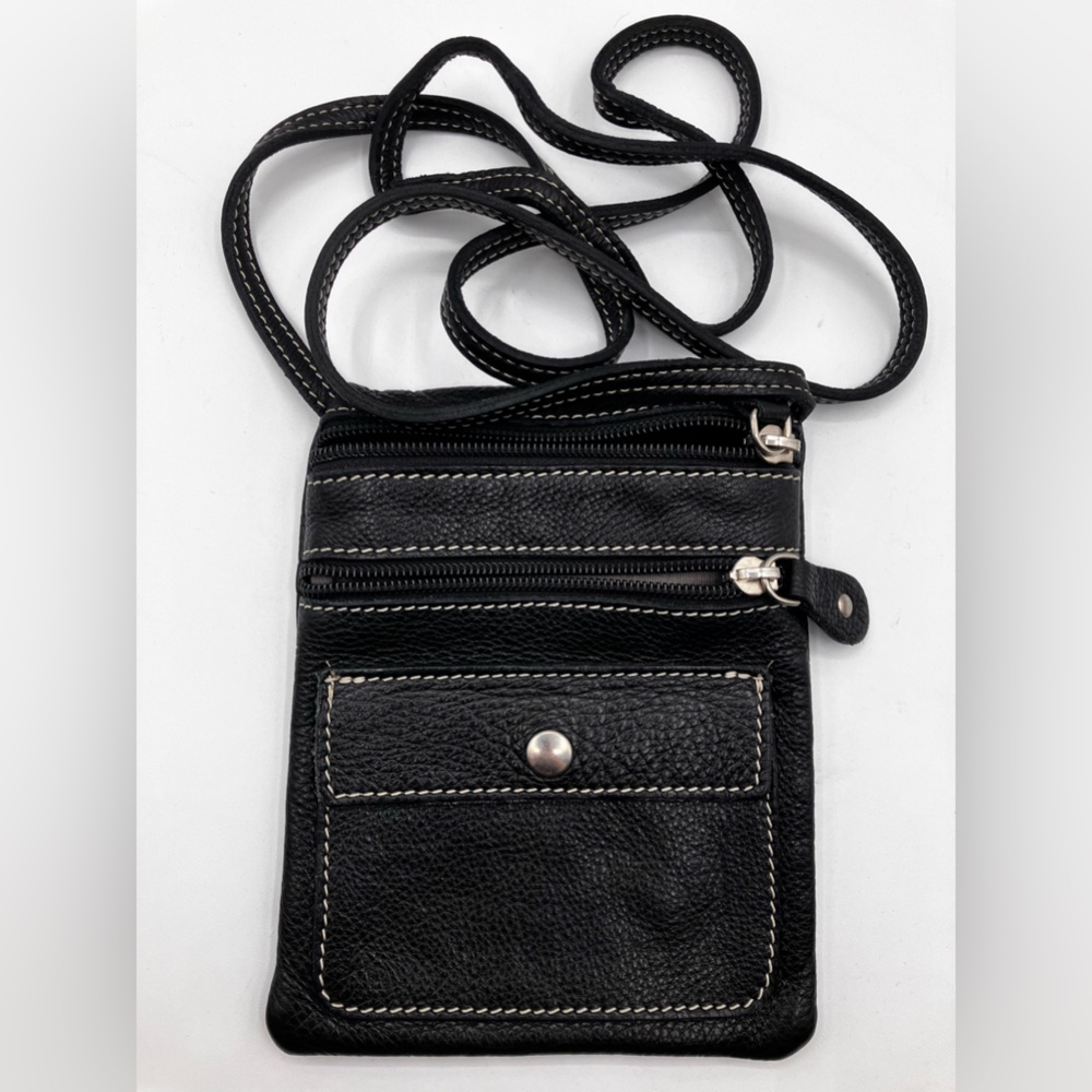 ROOTS SATCHEL CROSSBODY BLACK